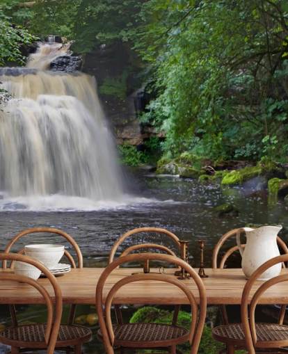 Secret Woodland Waterfall Wallpaper