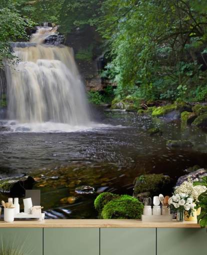 Geheime Woodland Wasserfall Tapete Geheime Woodland Wasserfall Tapete