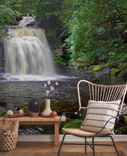 Secret Woodland Waterfall Wallpaper