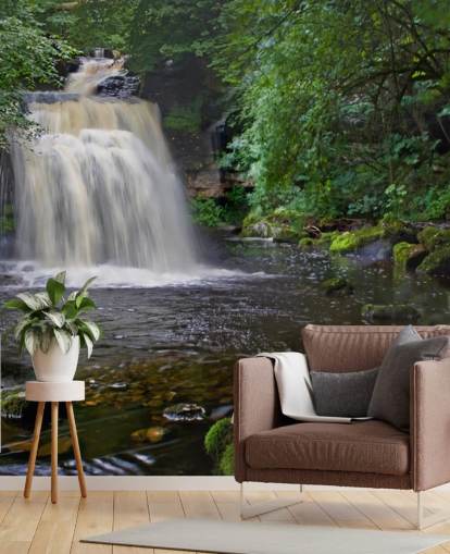 Secret Woodland Waterfall Wallpaper