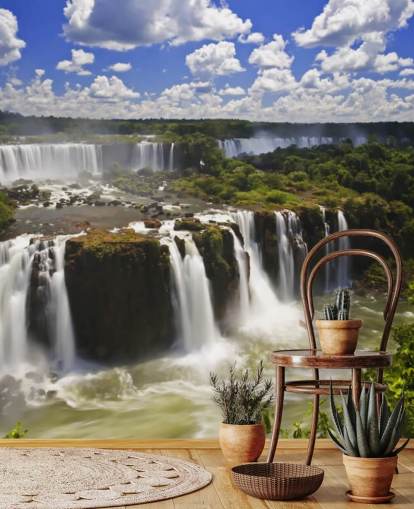 Tropischer Iguassu-Wasserfall Fototapete