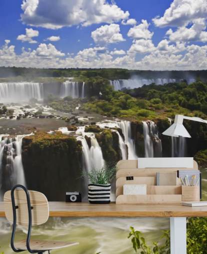 Mural da Parede da Cachoeira Tropical Iguassu