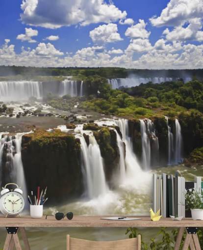 Tropical Iguassu Waterfall Wall Mural