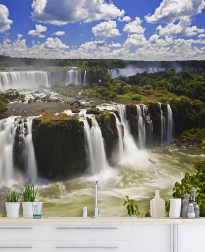 Tropical Iguassu Waterfall Wall Mural