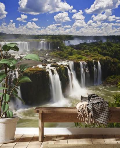 Tropical Iguassu Waterfall Wall Mural