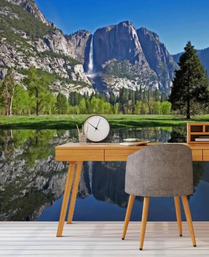 Décoration murale avec vue sur le lac et la montagne