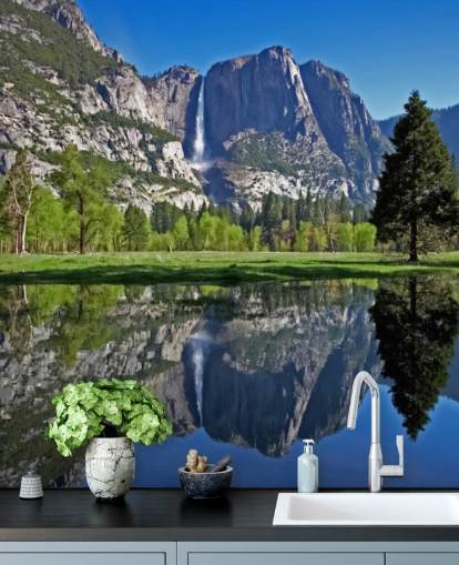 Lake and Mountain View Wall Mural