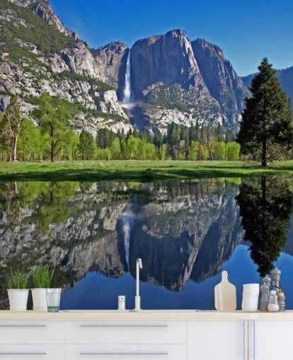 Lake and Mountain View Wall Mural