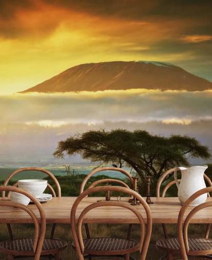 Mount Kilimanjaro over skyer Veggmaleri