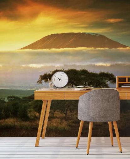 Mural de pared Monte Kilimanjaro por encima de las nubes Mural de pared Monte Kilimanjaro por encima de las nubes