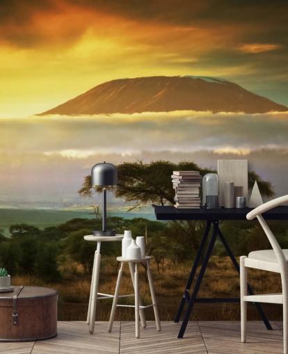 Mural de pared Monte Kilimanjaro por encima de las nubes Mural de pared Monte Kilimanjaro por encima de las nubes
