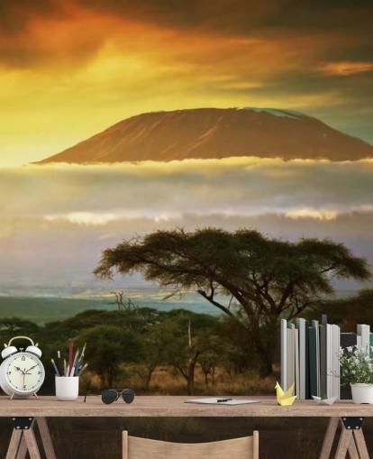 Mural de pared Monte Kilimanjaro por encima de las nubes
