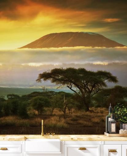 Mural de pared Monte Kilimanjaro por encima de las nubes