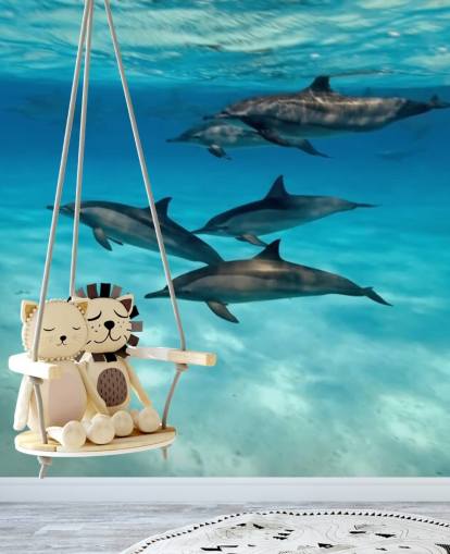 Mural de pared Cápsula de delfines bajo