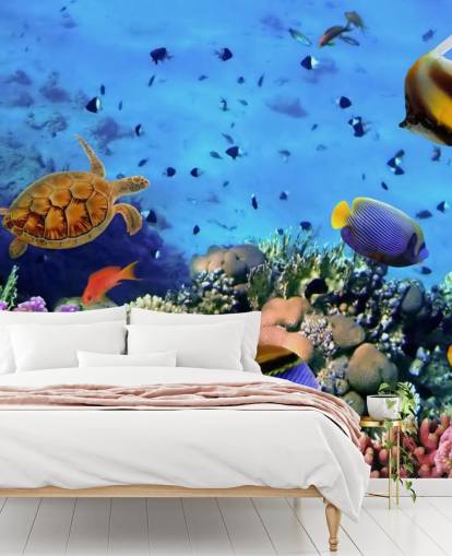 Décoration murale corail et poissons