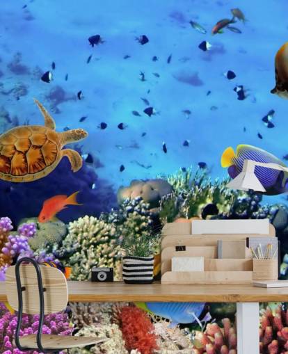 Coral and Fish Wall Mural
