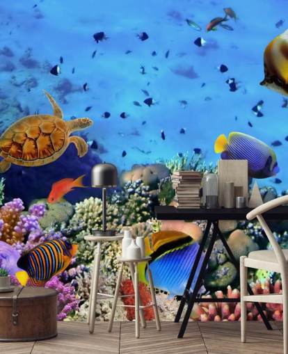 Coral and Fish Wall Mural