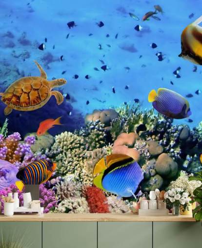 Korallen und Fische Fototapete Korallen und Fische Fototapete