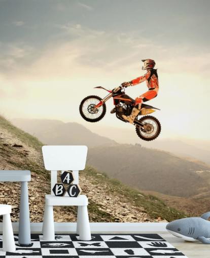 Fondo de pantalla de motocross volador Fondo de pantalla de motocross volador
