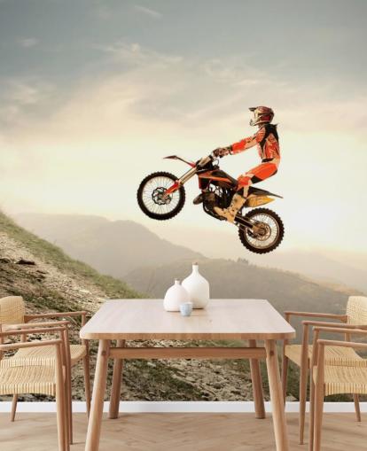 Flying Motocross Rider Wallpaper