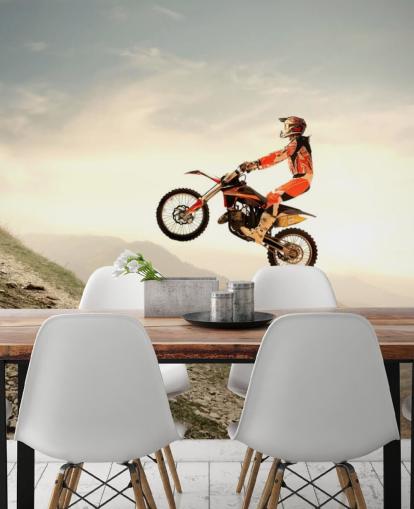 Flying Motocross Rider Wallpaper