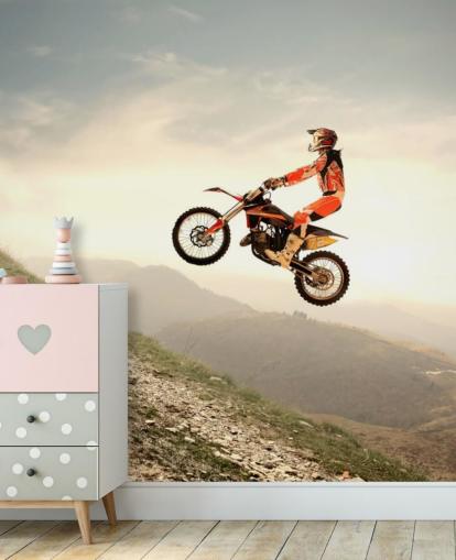 Flying Motocross Rider Wallpaper
