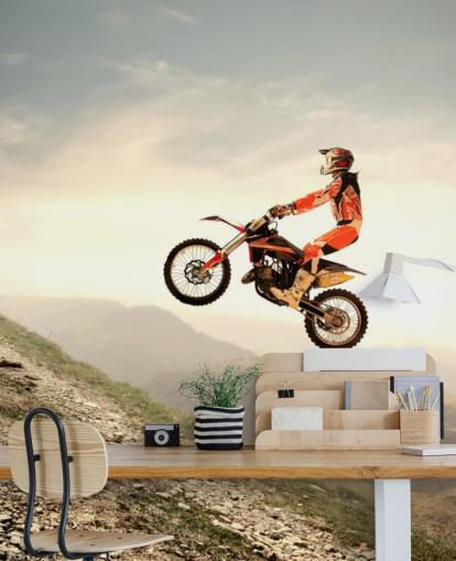 Flying Motocross Rider Wallpaper