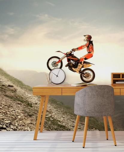 Flying Motocross Rider Wallpaper