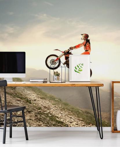 Flying Motocross Rider Wallpaper