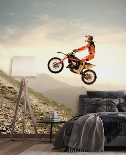 Sfondo Flying Motocross Rider Sfondo Flying Motocross Rider