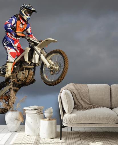 Carta da parati Motorcross Biker in Air Carta da parati Motorcross Biker in Air
