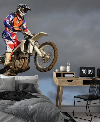 Carta da parati Motorcross Biker in Air Carta da parati Motorcross Biker in Air