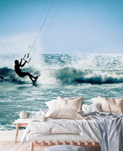 Surfer Kite Surfing Silhouette Wallpaper Surfer Kite Surfing Silhouette Wallpaper