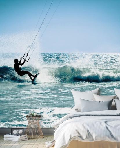 Surffaaja leija Surfing siluetti Taustakuva Surffaaja leija Surfing siluetti Taustakuva