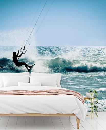 Surfer Kite Surfing Silhouette Wallpaper Surfer Kite Surfing Silhouette Wallpaper