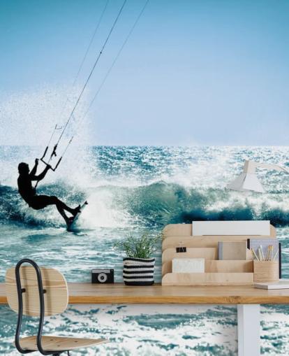 Surfer Kite Surfing Silhouette Wallpaper Surfer Kite Surfing Silhouette Wallpaper