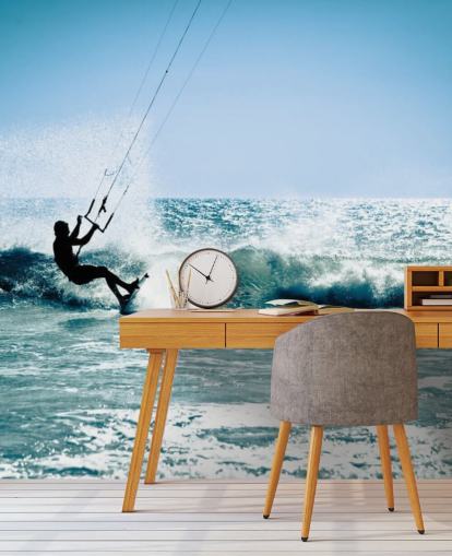 Fondo de pantalla de silueta de surfista