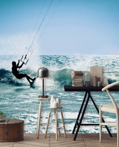 Fondo de pantalla de silueta de surfista Fondo de pantalla de silueta de surfista