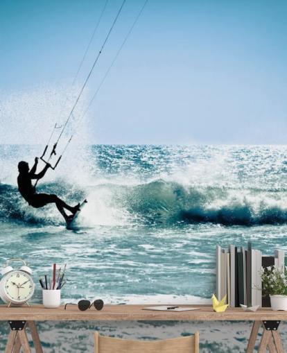 Surfer Kite Surfing Silhouette Wallpaper Surfer Kite Surfing Silhouette Wallpaper