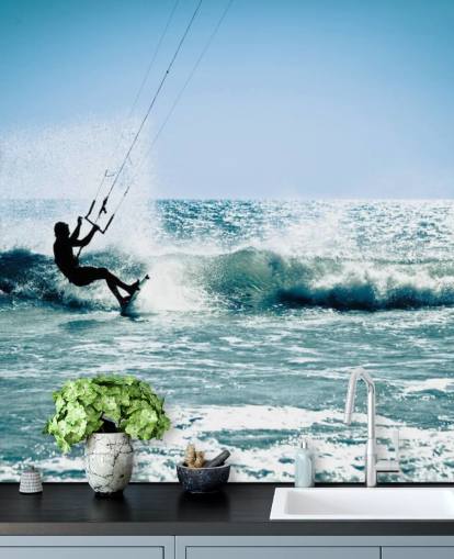 Surffaaja leija Surfing siluetti Taustakuva Surffaaja leija Surfing siluetti Taustakuva