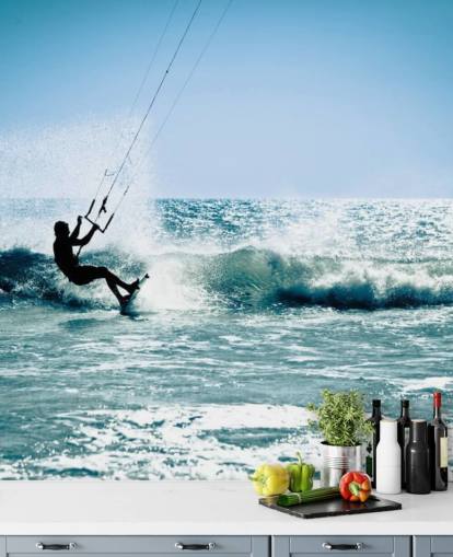 Fondo de pantalla de silueta de surfista Fondo de pantalla de silueta de surfista