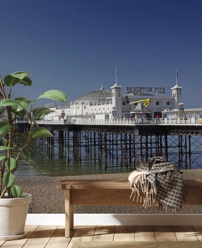 Brighton Pier på en solrik dag tapet Brighton Pier på en solrik dag tapet