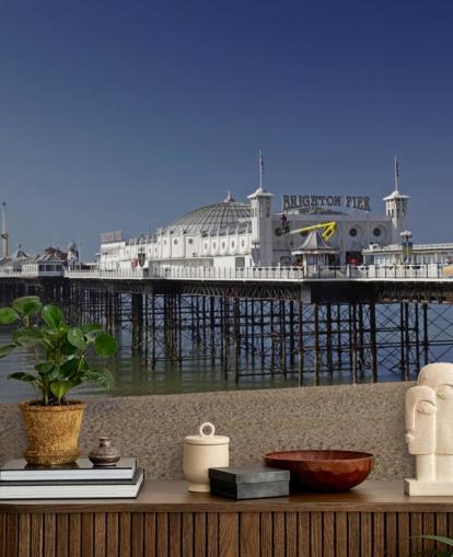 Brighton Pier on a Sunny Day Wallpaper Brighton Pier on a Sunny Day Wallpaper