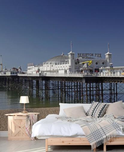 Brighton Pier on a Sunny Day Wallpaper Brighton Pier on a Sunny Day Wallpaper