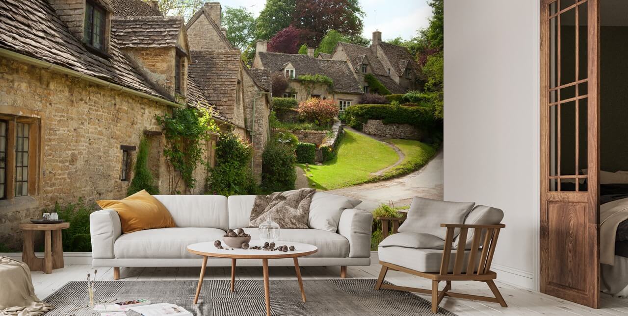 English Cotswold Cottages Wallpaper | Wallsauce UK