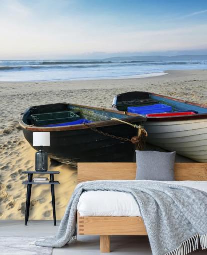 Mural de pared Dos barcos en la playa