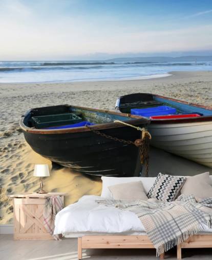 Mural de pared Dos barcos en la playa