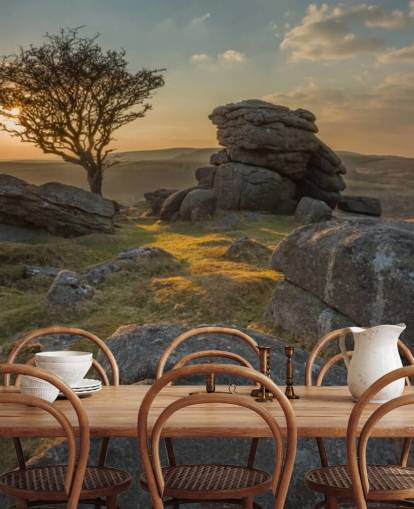 Peinture murale du sommet de la montagne Craggy