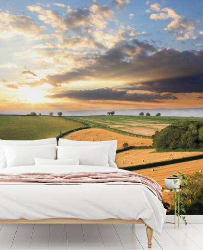 Mural de pared Fardos de heno Mural de pared Fardos de heno