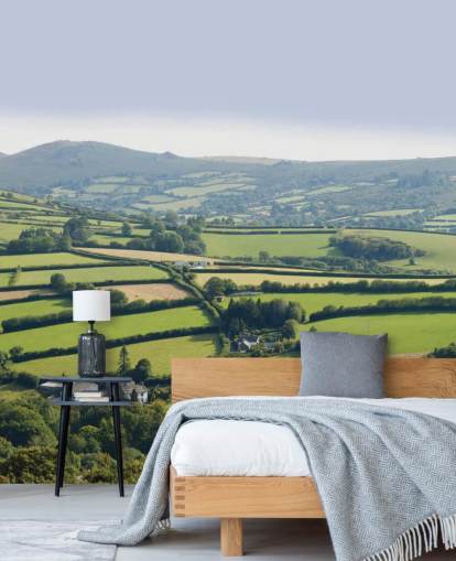 Rolling Green Hills Devon Bakgrunn